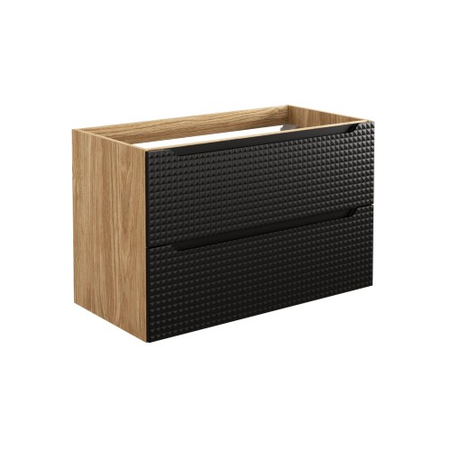 Comad Luxor Black Szafka podumywalkowa 90 cm 2 szuflady 82-90-2S