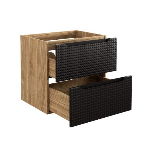 Comad Luxor Black Szafka podumywalkowa 80 cm 2 szuflady 82-80-2S