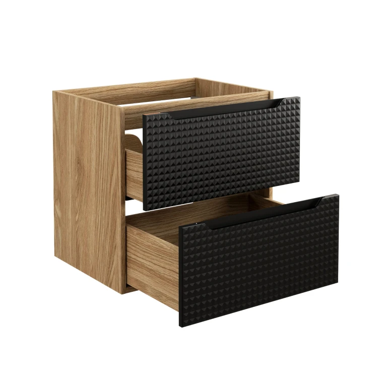 Comad Luxor Black Szafka podumywalkowa 70 cm 2 szuflady 82-70-2S