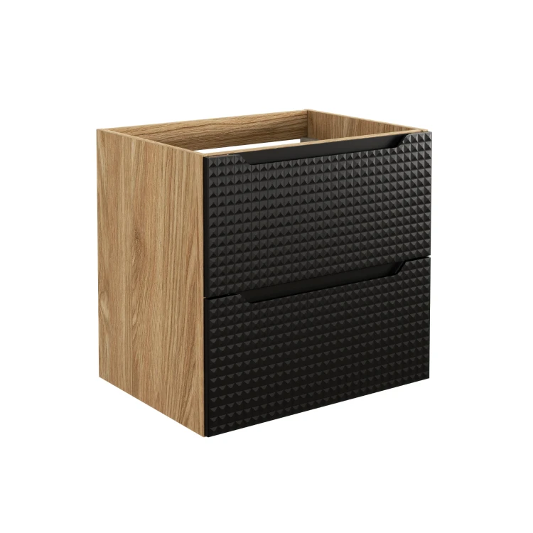 Comad Luxor Black Szafka podumywalkowa 70 cm 2 szuflady 82-70-2S