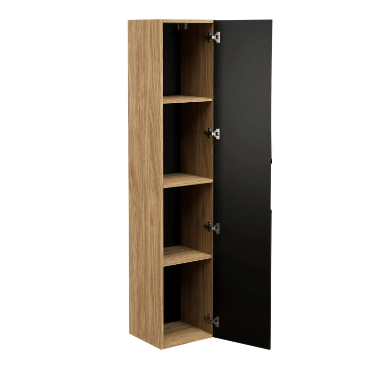 Comad LUXOR BLACK Szafka Wysoka 1 Drzwi  80-01-1D