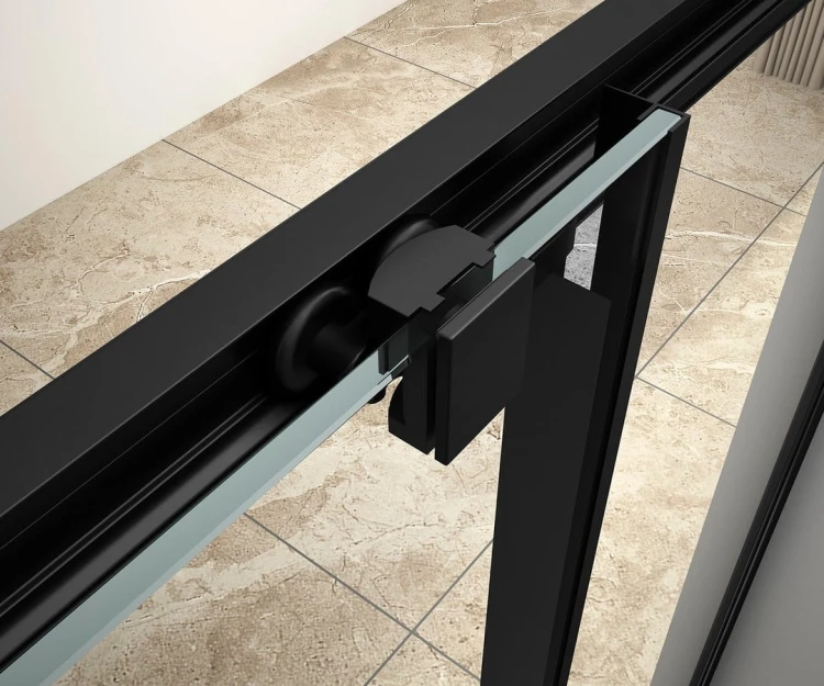 AGGA BLACK kwadratowa kabina prysznicowa 800x800mm, szkło czyste BLF808