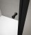 ARLETA BLACK kabina prysznicowa półokrągła 900x900mm, szkło czyste BLS900