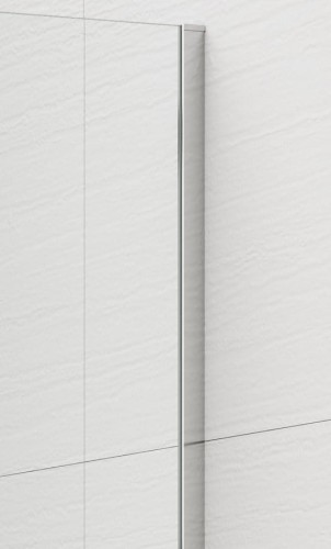 ESCA CHROME jednoczęściowa kabina przysznicowa Walk-In, montaż przy ścianie, szkło czyste, 1000 mm
