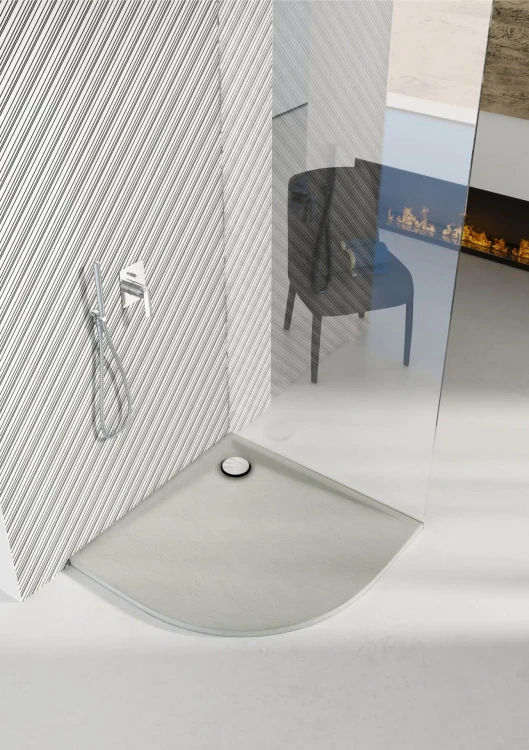Schedline Libra Cement Stone brodzik (cementowy kamień) półokrągły 90x90 cm 3SP.L1O-9090/CT/ST