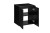 COMAD Nova Black Szafka pod umywalkę 50cm 2 drzwi D2 82-50-2D