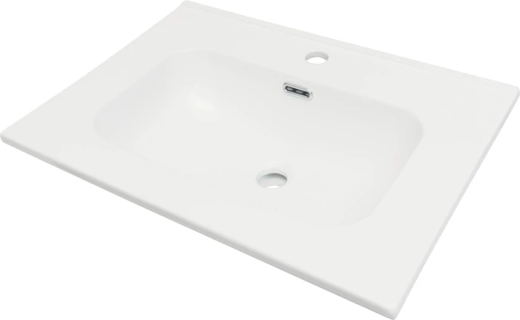 Deante Cubo Umywalka ceramiczna wpuszczana z miejscem na baterię - 60 cm CTU_6U6W
