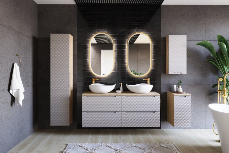 Comad Szafka wysoka 1 drzwi OCEAN BEIGE 80-01-1D