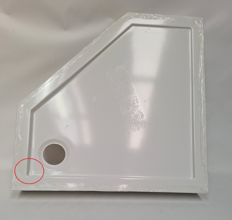 Wyprzedaż Schedpol  brodzik pieciokątny 80x80x12 cm Wyrób II gatunek - IBS717