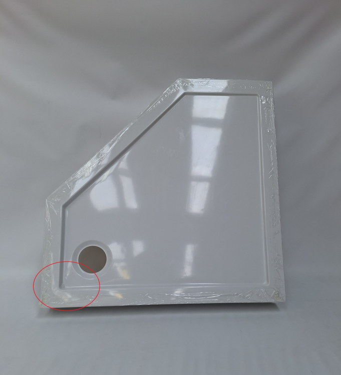 Wyprzedaż Schedpol  brodzik pieciokątny 80x80x12 cm Wyrób II gatunek - IBS693