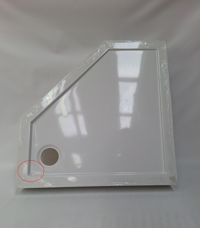 Wyprzedaż Schedpol  brodzik pieciokątny 80x80x12 cm Wyrób II gatunek - IBS694