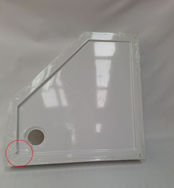 Wyprzedaż Schedpol  brodzik pieciokątny 80x80x12 cm Wyrób II gatunek - IBS697