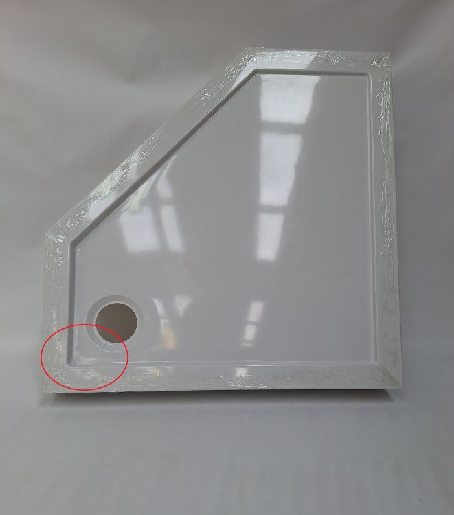 Wyprzedaż Schedpol  brodzik pieciokątny 80x80x12 cm Wyrób II gatunek - IBS699