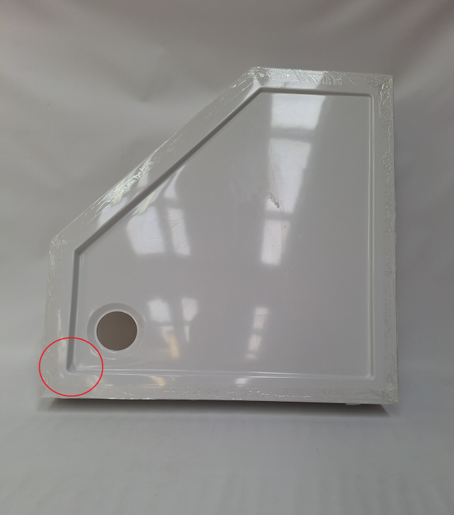 Wyprzedaż Schedpol  brodzik pieciokątny 80x80x12 cm Wyrób II gatunek - IBS702