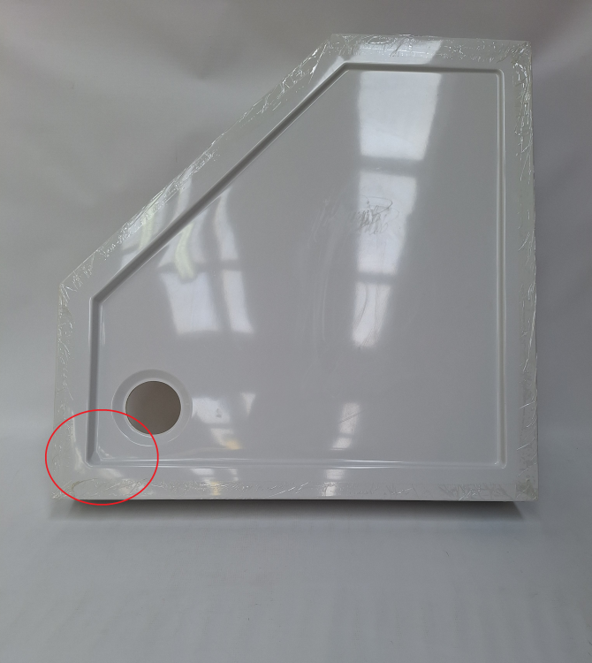 Wyprzedaż Schedpol  brodzik pieciokątny 80x80x12 cm Wyrób II gatunek - IBS703