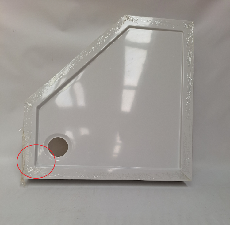 Wyprzedaż Schedpol  brodzik pieciokątny 80x80x12 cm Wyrób II gatunek - IBS711