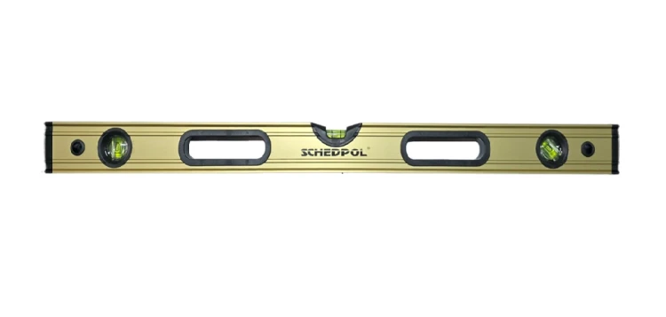 Schedpol Poziomnica GOLD MAX PROFESSIONAL z 3 wskaźnikami  z uchwytami i magnesami 80 cm PAZP80.