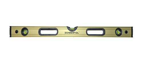 Schedpol Poziomnica GOLD MAX PROFESSIONAL z 3 wskaźnikami  z uchwytami i magnesami 120 cm PAZP120.