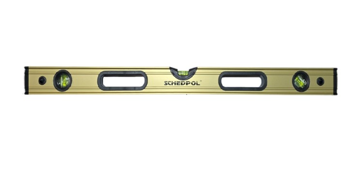 Schedpol Poziomnica GOLD MAX PROFESSIONAL z 3 wskaźnikami  z uchwytami i magnesami 200 cm PAZP200