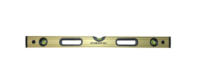 Schedpol Poziomnica GOLD MAX PROFESSIONAL z 3 wskaźnikami  z uchwytami i magnesami 200 cm PAZP200
