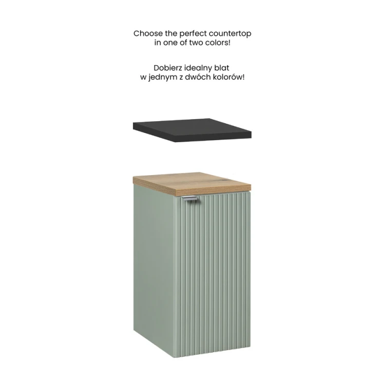 Comad Szafka pod blat 30cm 1 drzwi LINE REED GREEN D 81-30-1D