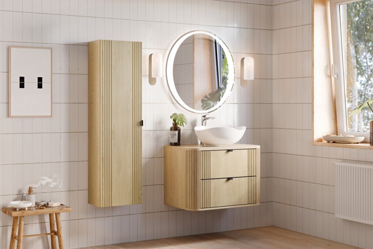 Comad Szafka pod umywalkę 80cm 2 szuflady OVALIA CREMONA 82-80-46-2S