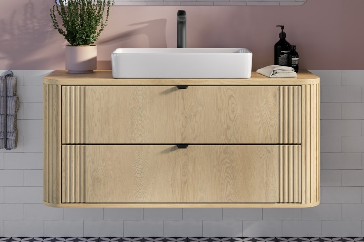 Comad Szafka pod umywalkę 120cm 2 szuflady OVALIA CREMONA 82-120-46-2S