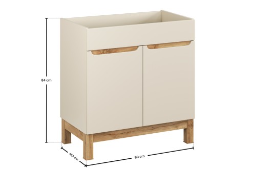 Comad Szafka pod umywalkę 80cm 2 drzwi BALI CASHMERE 82-80-46-2D