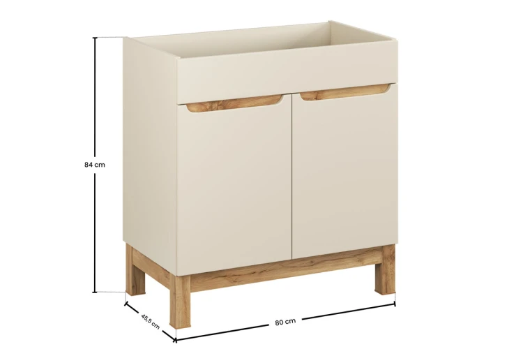 Comad Szafka pod umywalkę 80cm 2 drzwi BALI CASHMERE 82-80-46-2D