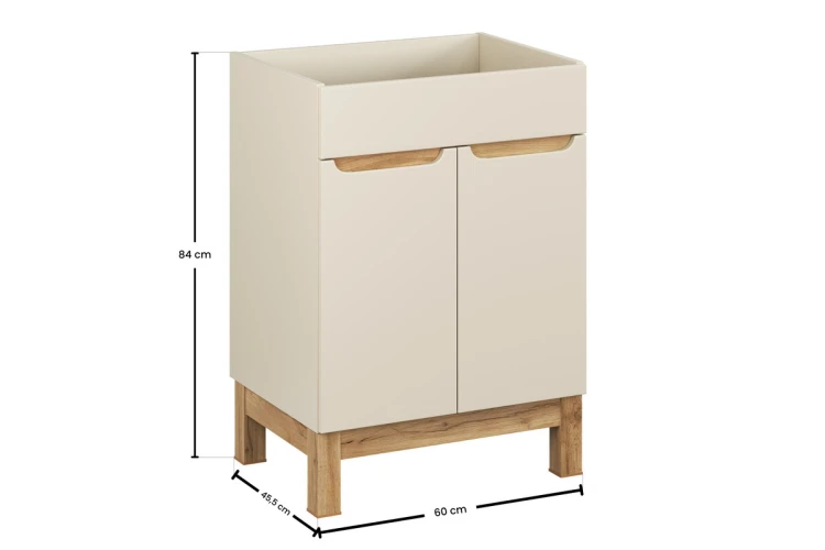 Comad Szafka pod umywalkę 60cm 2 drzwi BALI CASHMERE 82-60-46-2D