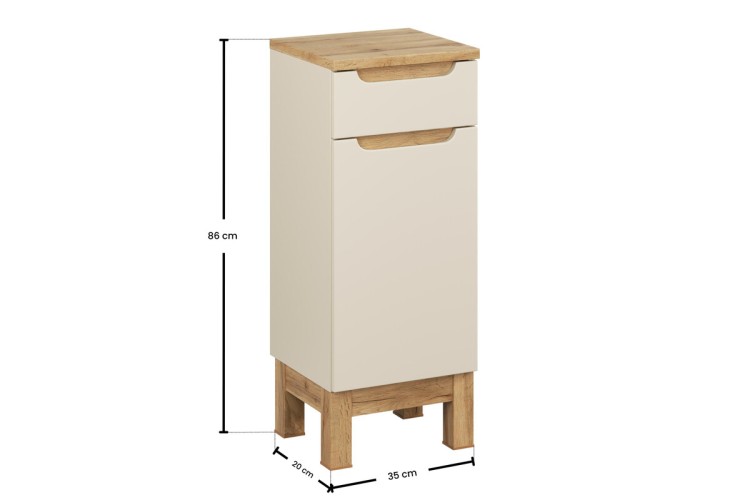 Comad Szafka dolna 35cm 1 Drzwi 1 Szuflada BALI CASHMERE 81-35-1D1S