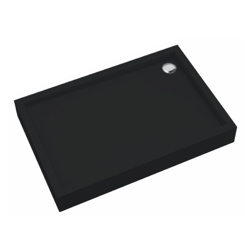 Schedpol Medium Black Mat brodzik prostokątny 80x100 cm 3.4736/C/MG