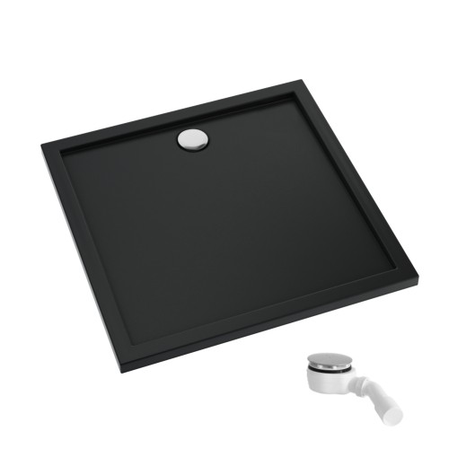 Schedpol Caspar New Black Mat brodzik kwadratowy 80x80 cm 3.2830/C/MG
