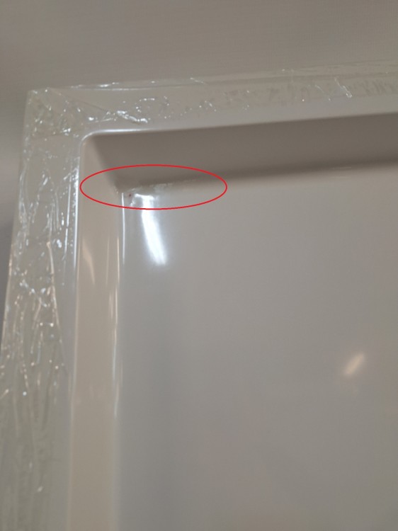 Wyprzedaż SCHEDPOL brodzik półokrągły 90 cm Wyrób II gatunek - IBS915