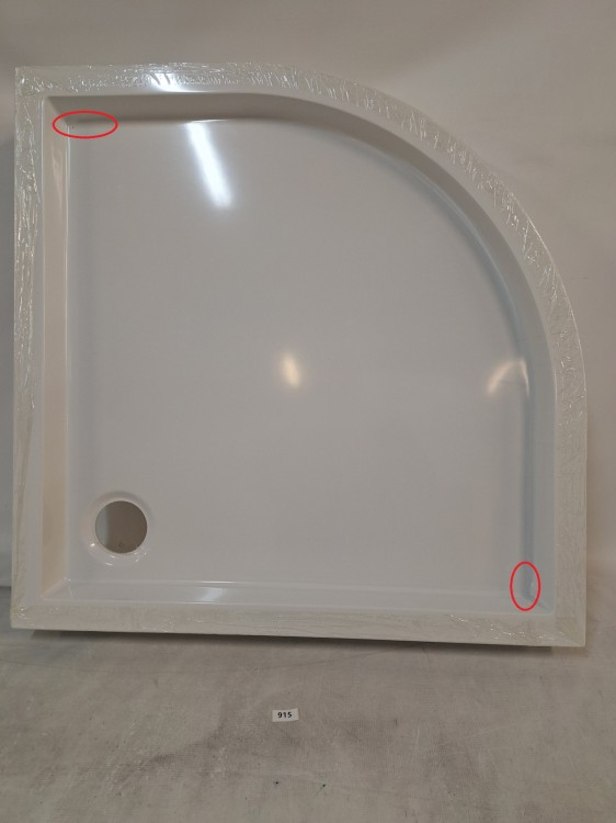 Wyprzedaż SCHEDPOL brodzik półokrągły 90 cm Wyrób II gatunek - IBS915