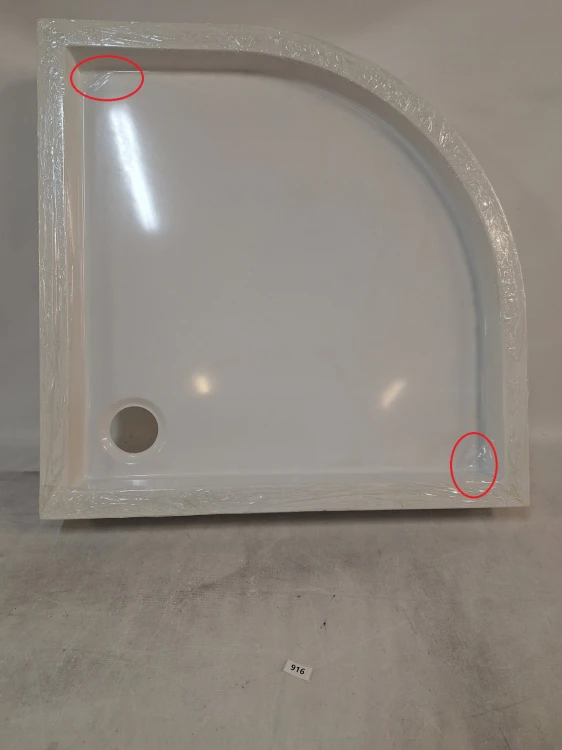 Wyprzedaż SCHEDPOL brodzik półokrągły 90 cm Wyrób II gatunek - IBS916