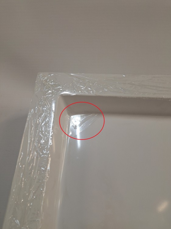 Wyprzedaż SCHEDPOL brodzik półokrągły 90 cm Wyrób II gatunek - IBS917