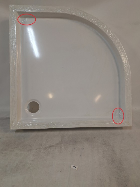 Wyprzedaż SCHEDPOL brodzik półokrągły 90 cm Wyrób II gatunek - IBS917