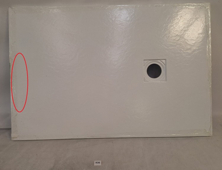 Wyprzedaż Schedpol White Stone brodzik prostokątny biały kamień 80x120 cm Wyrób II gatunek -IBS936