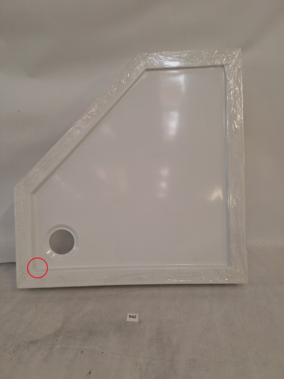 Wyprzedaż Schedpol  brodzik pieciokątny 80x80x12 cm Wyrób II gatunek - IBS942