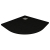 Kompielka Tano Black Stone (struktura kamienia) brodzik prysznicowy akrylowy z maskownicą czarny półokrągły 90x90 cm