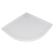Kompielka Movo White Stone (biała struktura) brodzik prysznicowy akrylowy biały półokrągły 80x80 cm