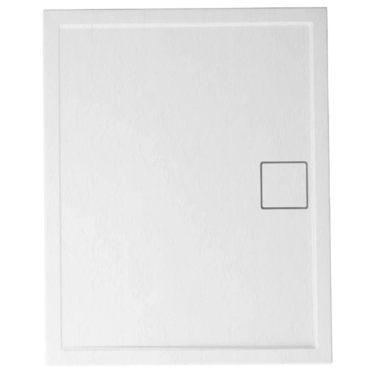 Kompielka Movo White Stone (biała struktura) brodzik prysznicowy akrylowy biały prostokątny 90x100 cm