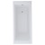 Kompielka Lona wanna akrylowa prostokatna biała gładka 70x140 cm