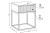 Comad  Szafka nocna 40 cm antracyt spello antracit 61-40-1s