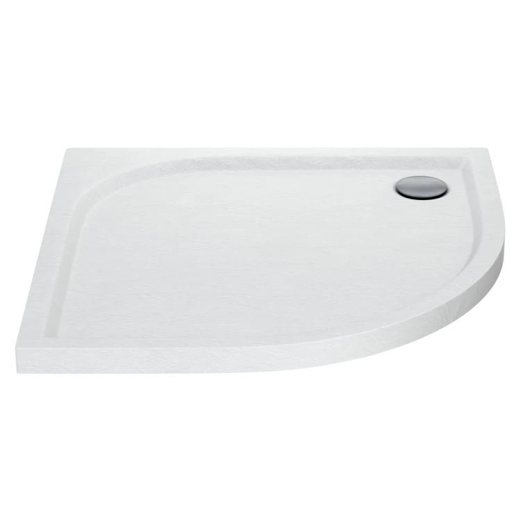 Wyprzedaż Schedpol Brodzik półokrągły White Stone 80x80x5 cm niski