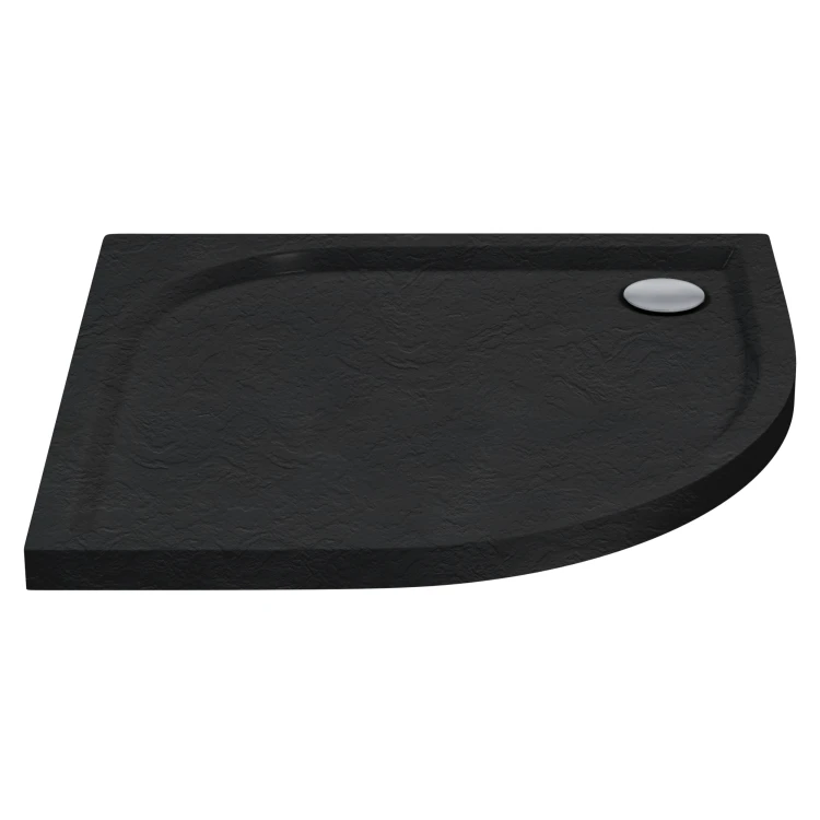 Wyprzedaż Schedpol Brodzik półokrągły Black  Stone 80x80x5 cm niski