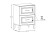 Comad Szafka pod umywalkę 80 cm 2 szuflady DOROTHY RISTRETTO 82-60-46-2S