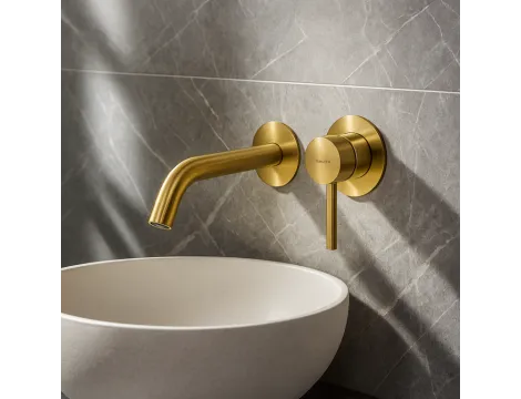 Balneo Bateria umywalkowa podtynkowa CASCADE model 3 SHINY GOLD