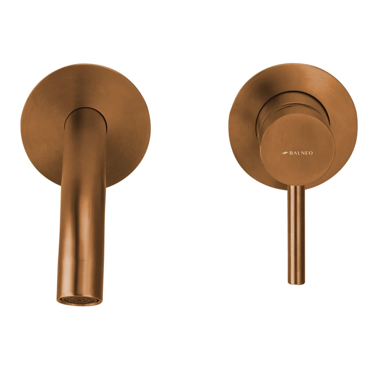 Balneo Bateria umywalkowa podtynkowa CASCADE model 3 COPPER